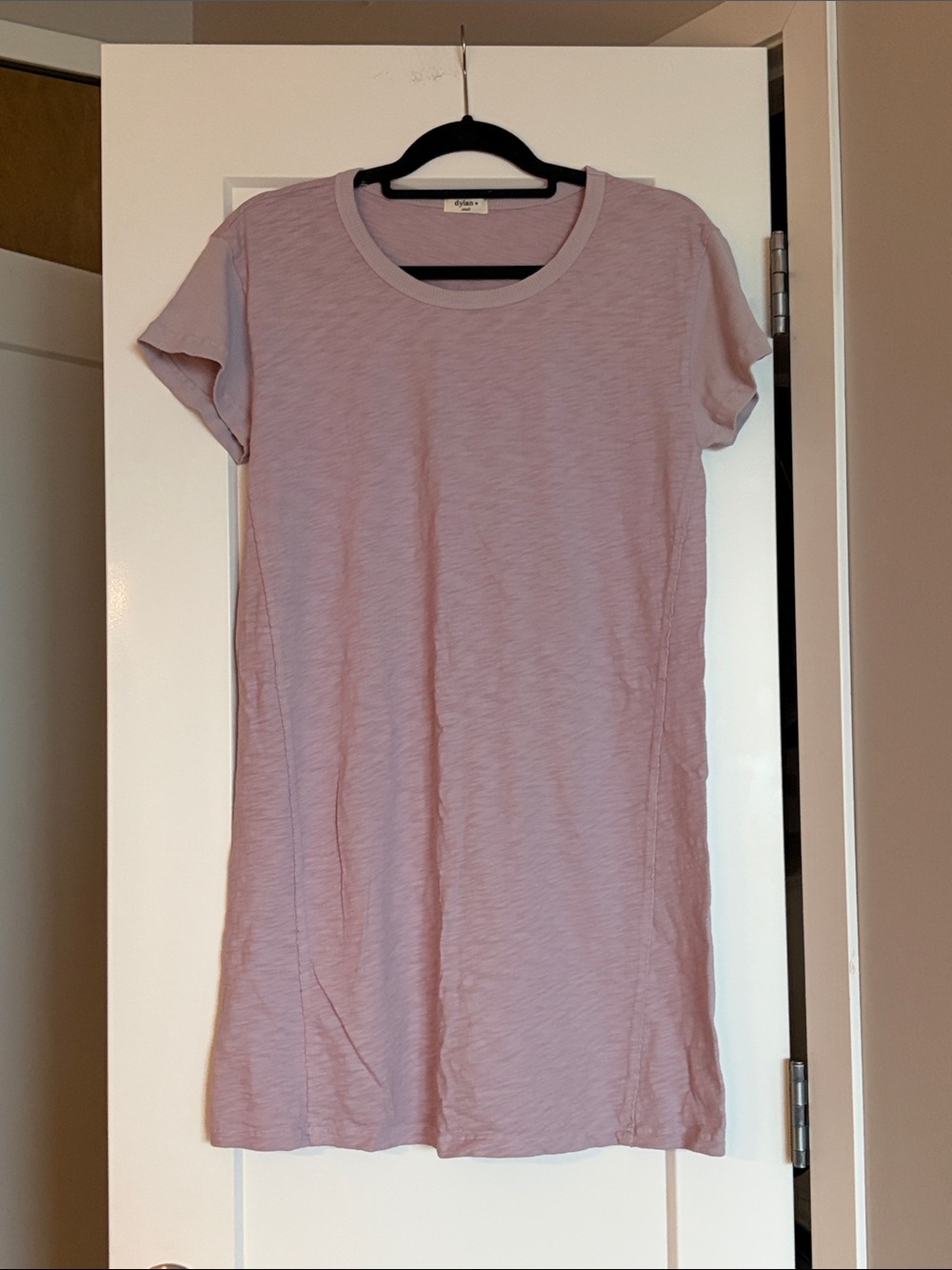 Dylan Brand soft pink T shirt dress nwot sz sm